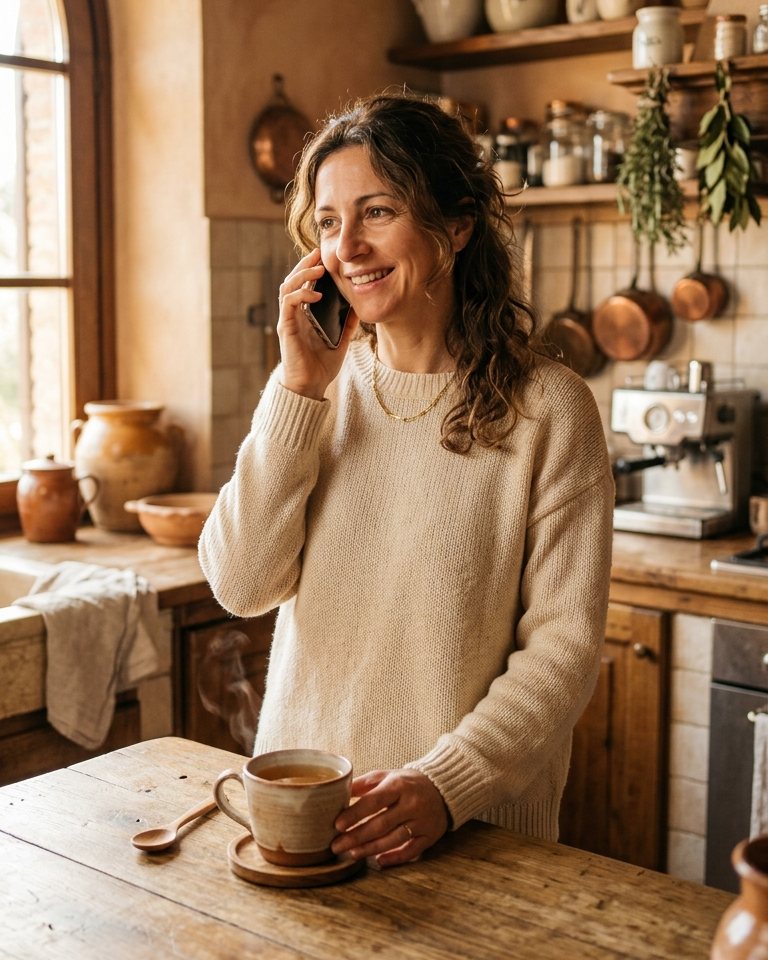 Operatrice dell'assistenza clienti Cozelia al telefono