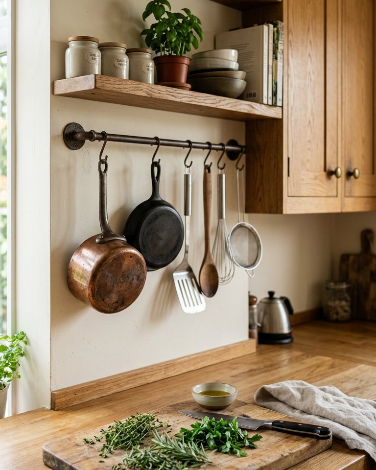 Angolo cucina piccolo e ordinato con piccoli elettrodomestici