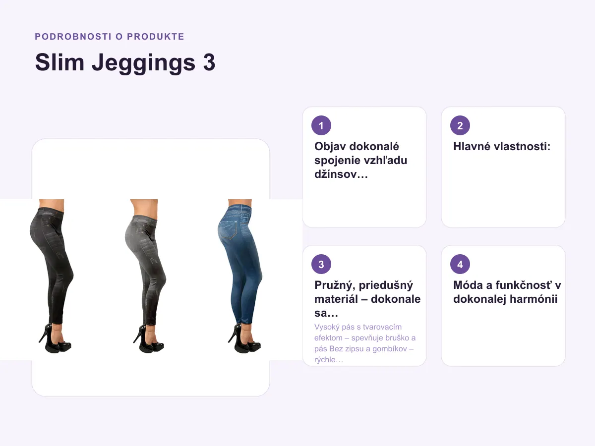 Podrobnosti o produkte: Slim Jeggings 3