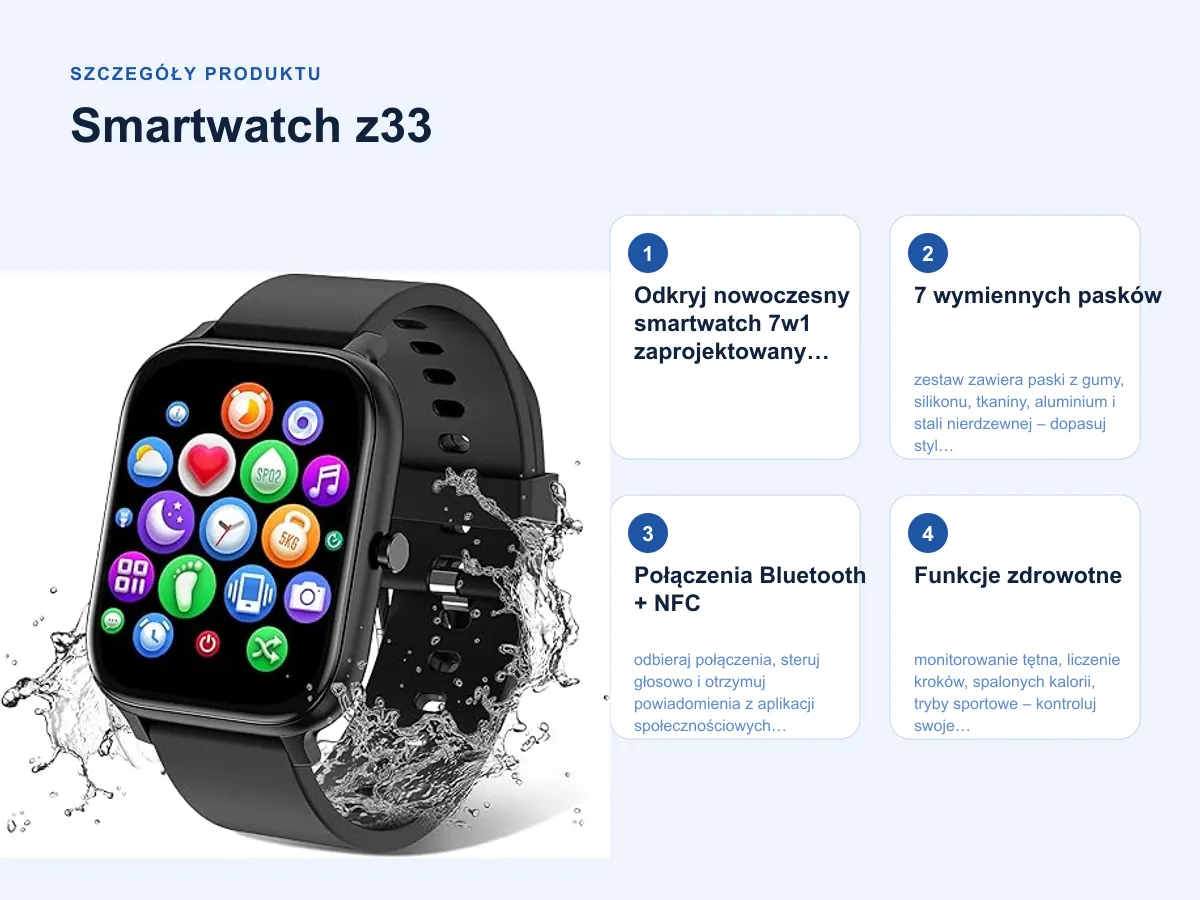 Szczegóły produktu: Smartwatch z33