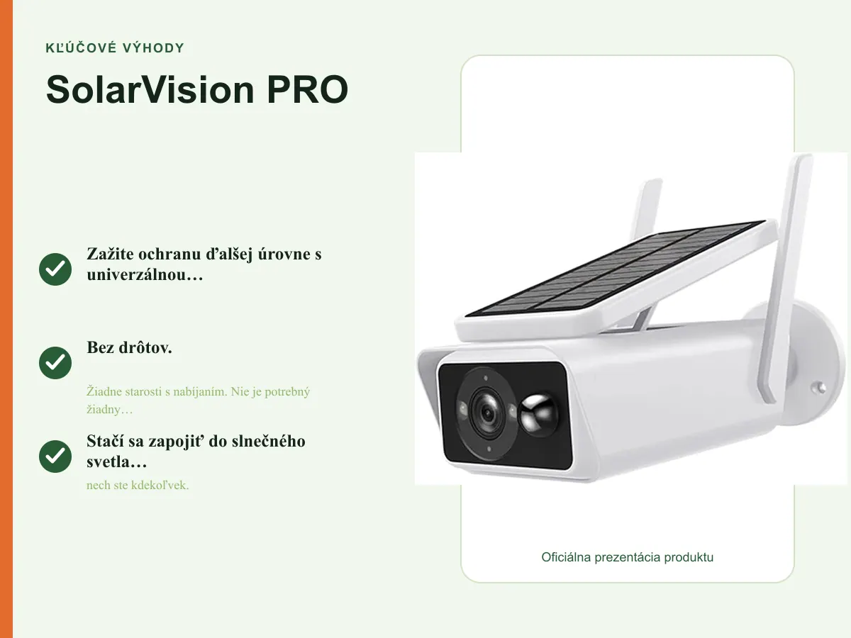 Kľúčové výhody: SolarVision PRO