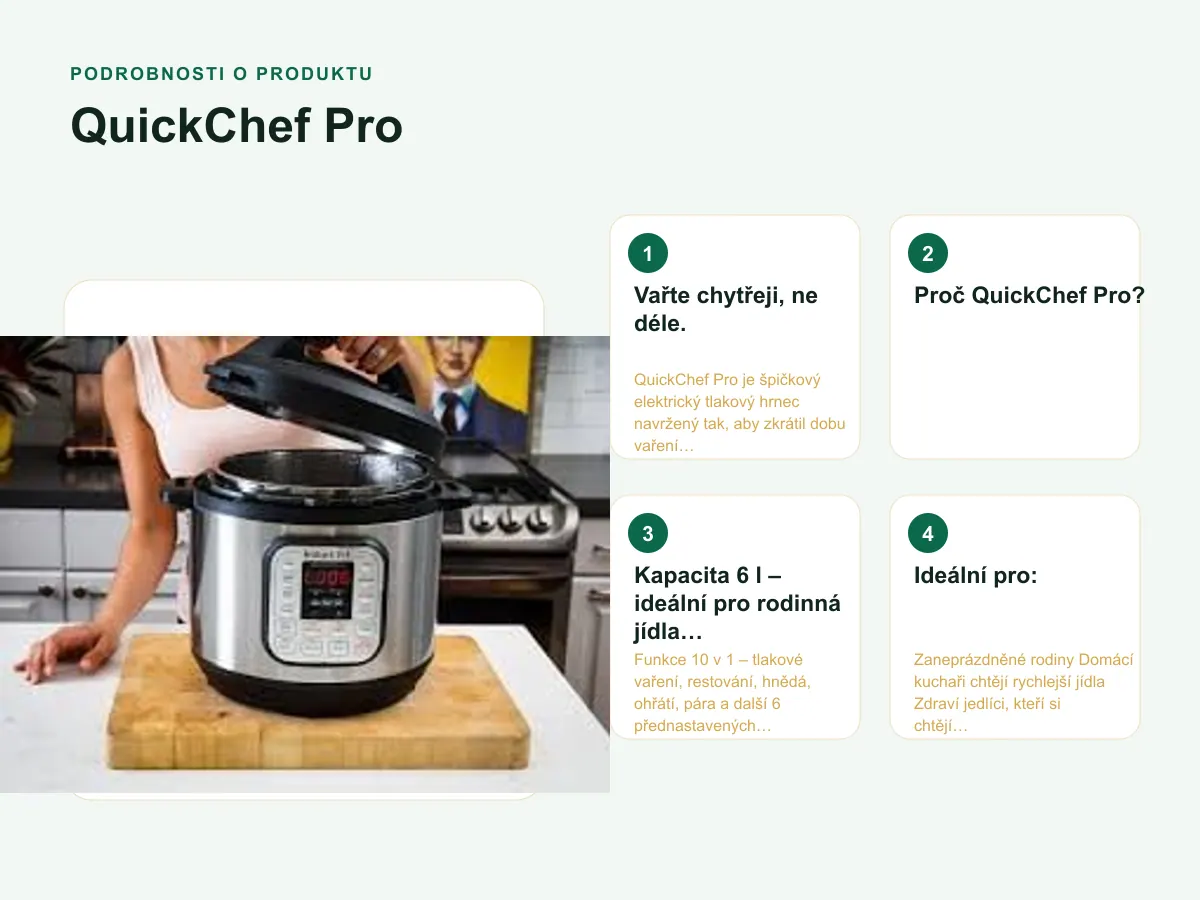 Podrobnosti o produktu: QuickChef Pro