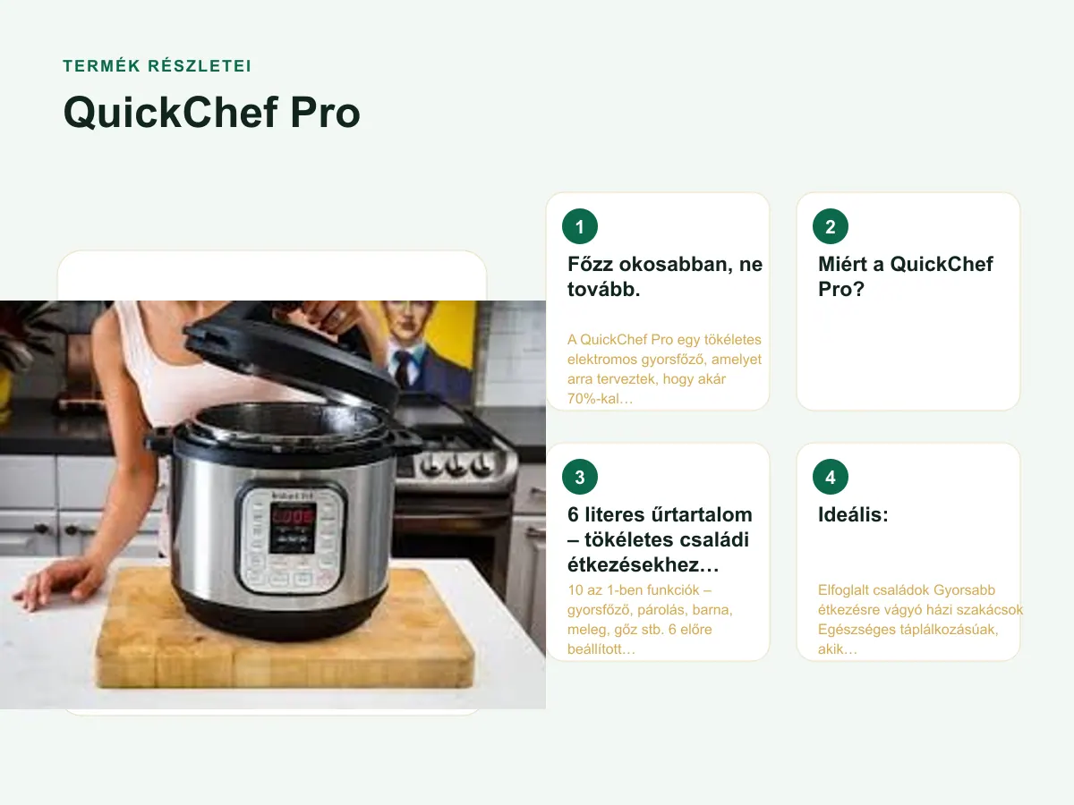 Termék részletei: QuickChef Pro
