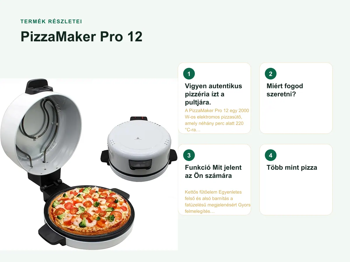 Termék részletei: PizzaMaker Pro 12