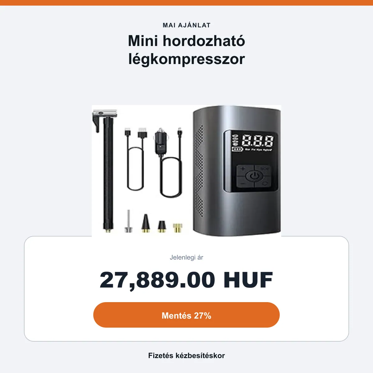 Az ajánlat összefoglalója: 27 889 Ft