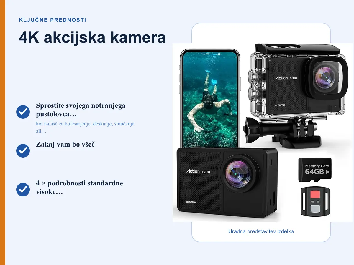 Sprostite svojega notranjega pustolovca s to vodoodporno akcijsko kamero 4K