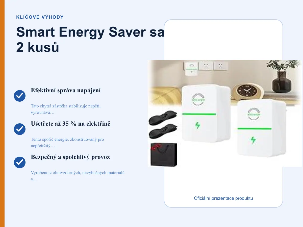 Klíčové výhody: Smart Energy Saver sada 2 kusů