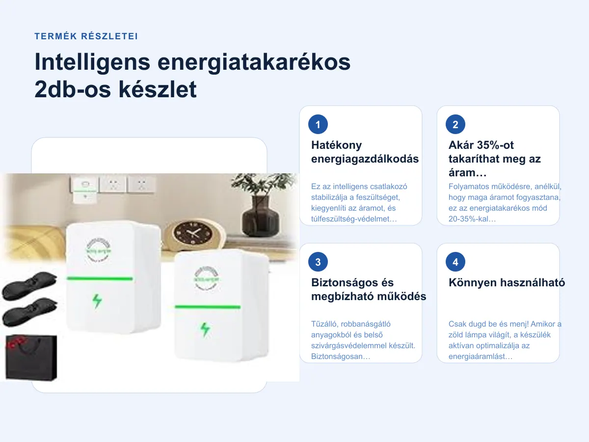 Termék részletei: Intelligens energiatakarékos 2db-os készlet
