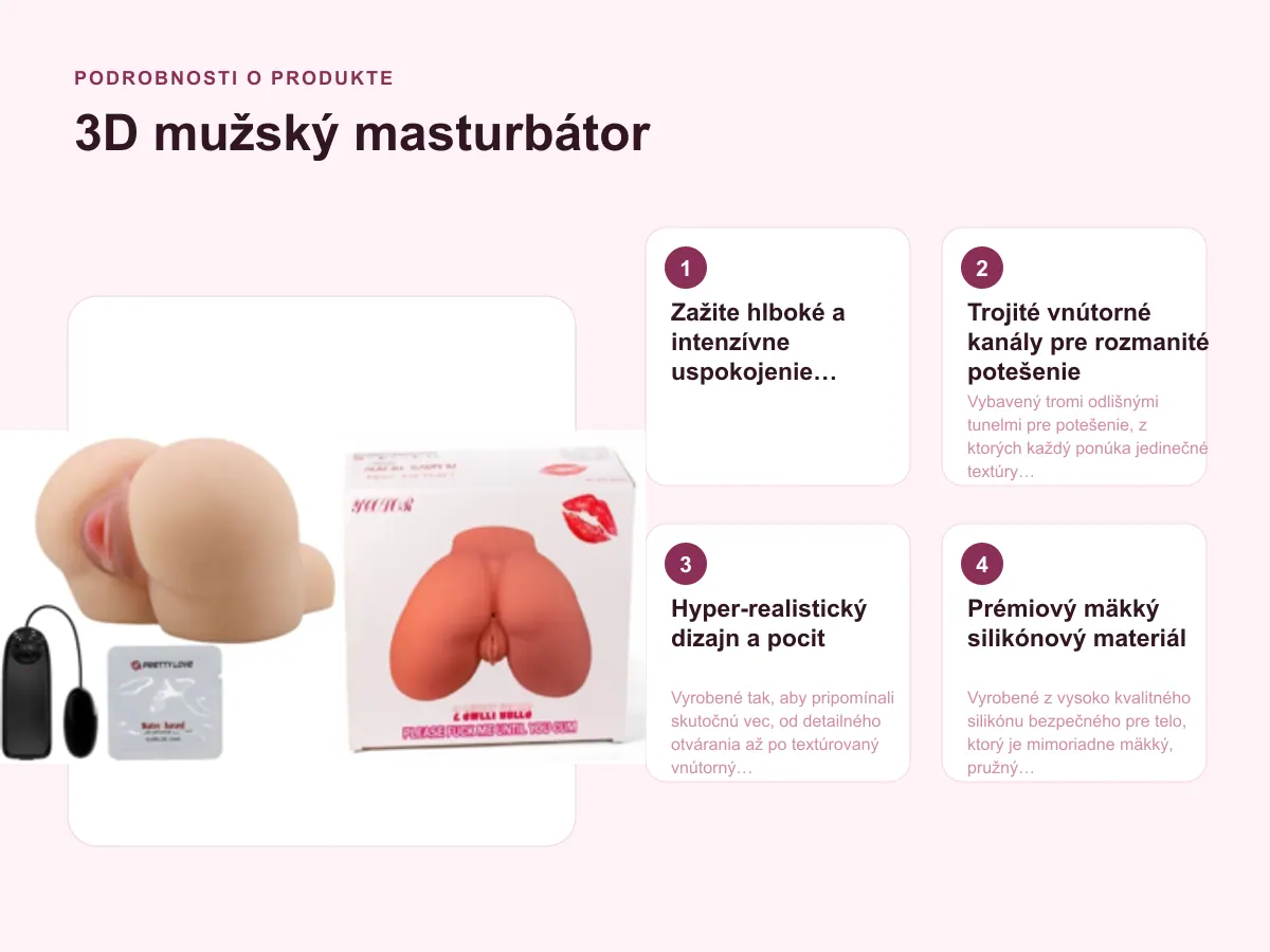 Podrobnosti o produkte: 3D mužský masturbátor