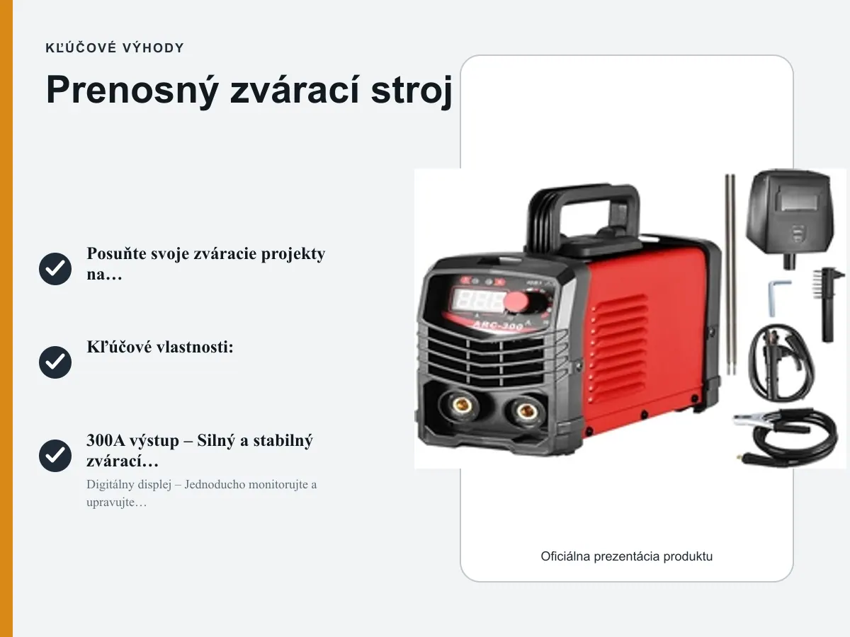 Kľúčové výhody: Prenosný zvárací stroj