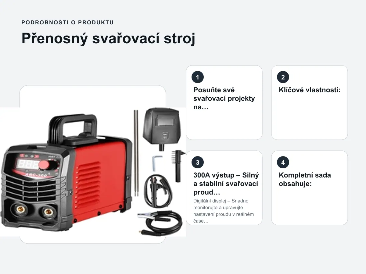 Podrobnosti o produktu: Přenosný svařovací stroj