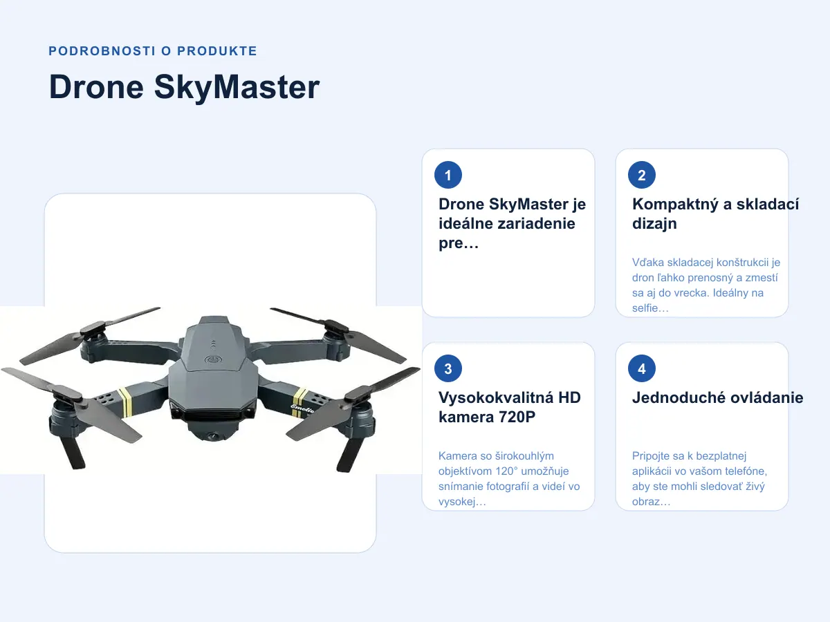 Podrobnosti o produkte: Drone SkyMaster