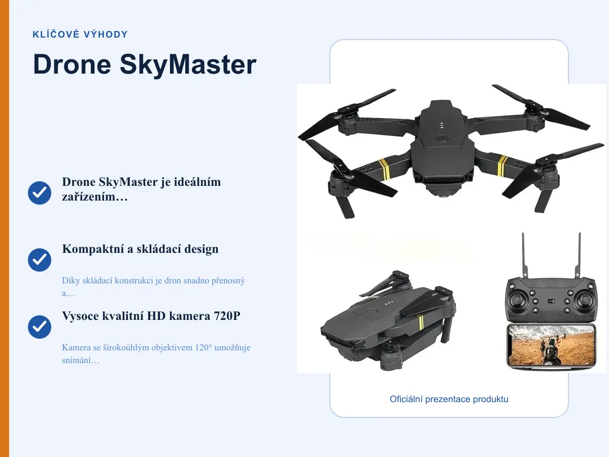 Klíčové výhody: Drone SkyMaster
