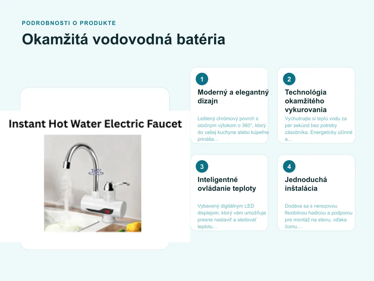 Technológia okamžitého vykurovania