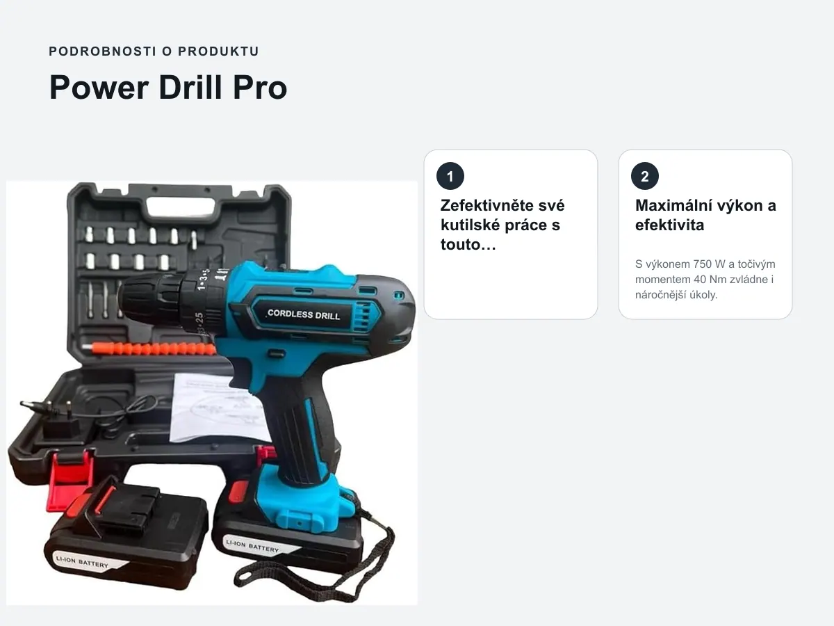 Podrobnosti o produktu: Power Drill Pro
