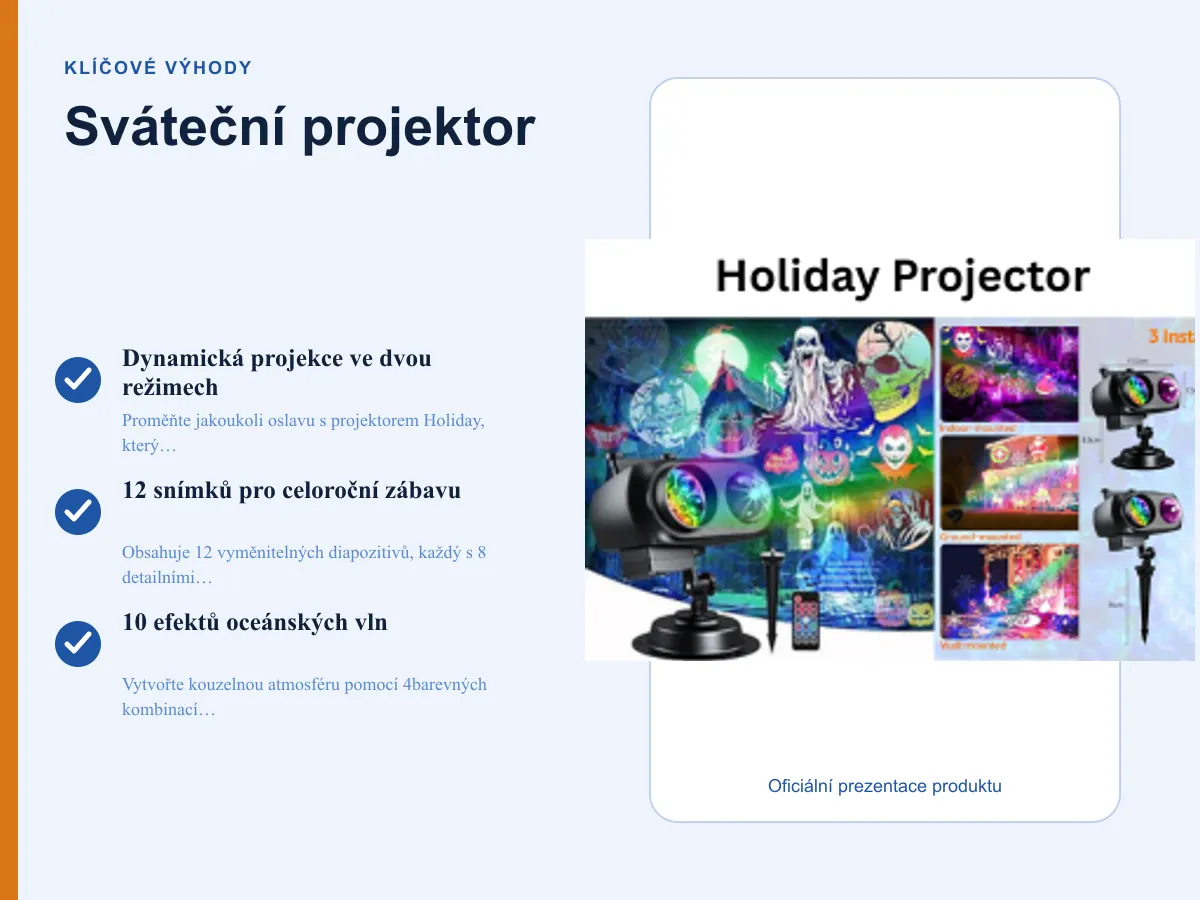 Klíčové výhody: Sváteční projektor