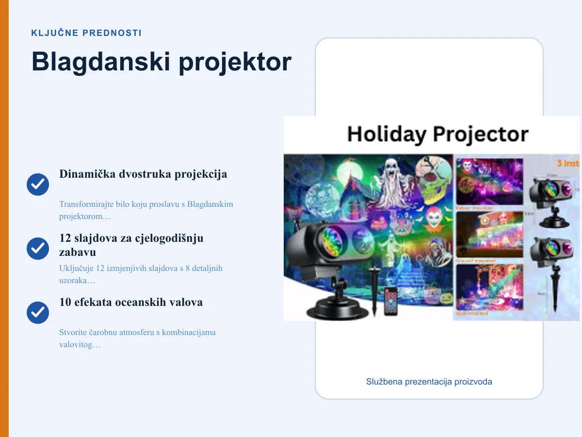 Ključne prednosti: Blagdanski projektor
