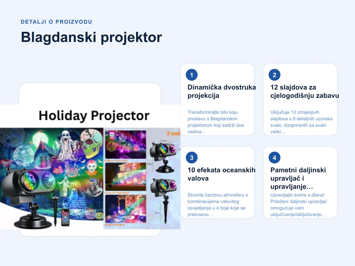 Detalji o proizvodu: Blagdanski projektor