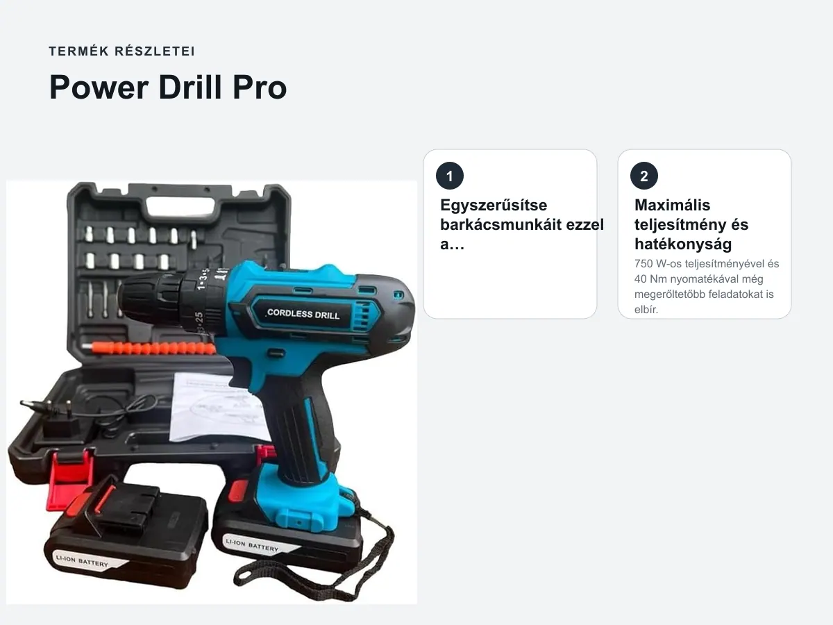 Termék részletei: Power Drill Pro