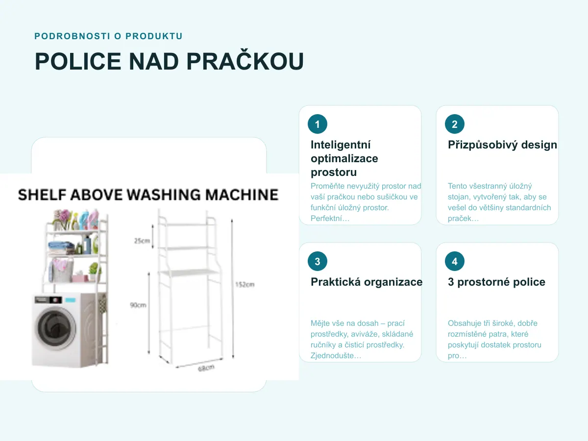 Podrobnosti o produktu: POLICE NAD PRAČKOU