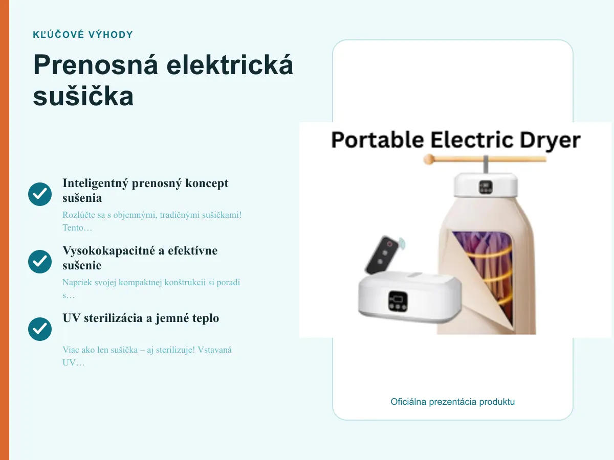 Kľúčové výhody: Prenosná elektrická sušička