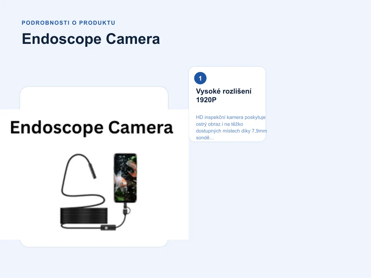 Podrobnosti o produktu: Endoscope Camera