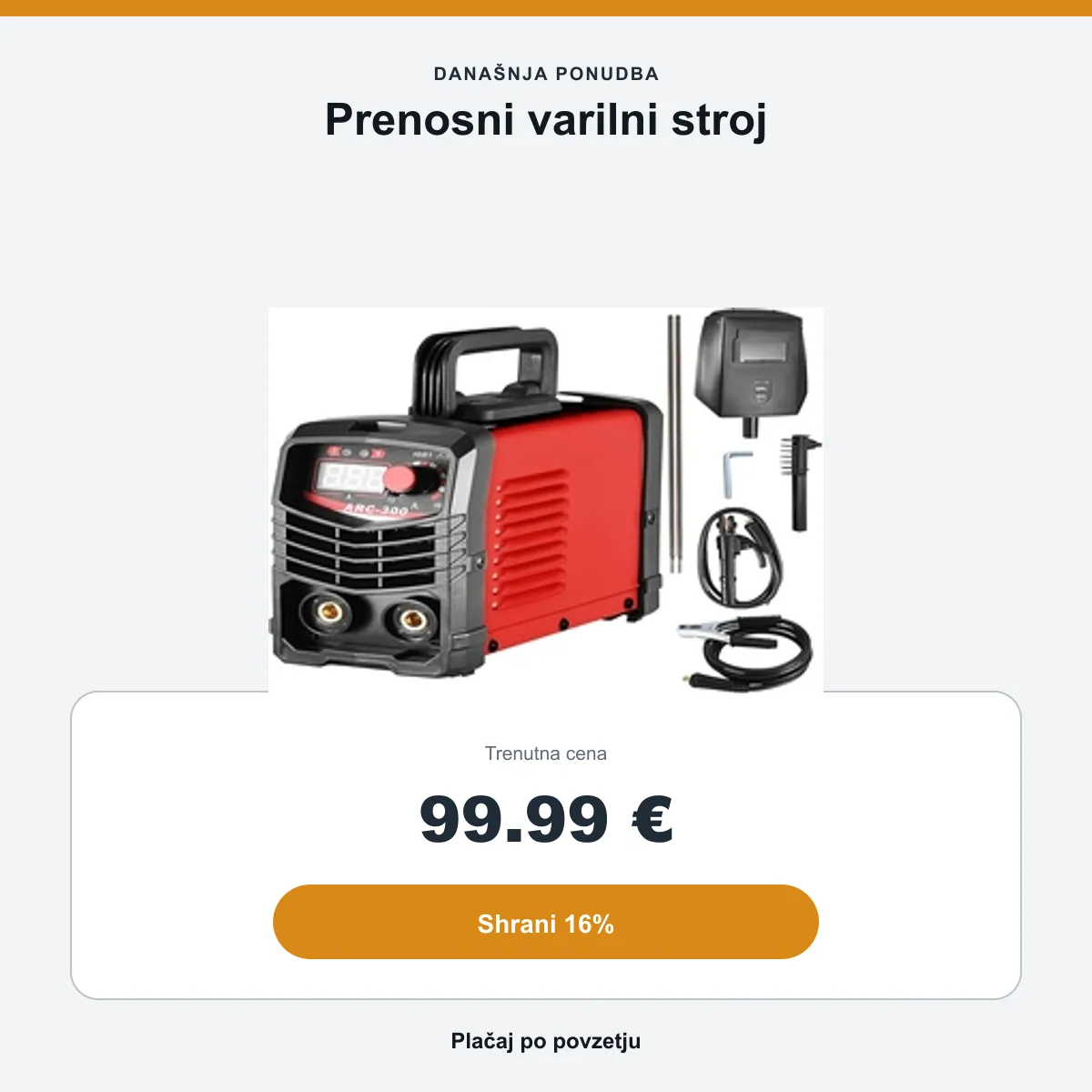 Povzetek ponudbe: 99,99 €