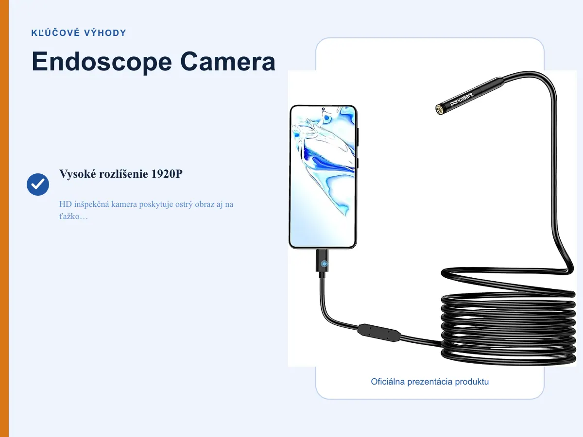 Kľúčové výhody: Endoscope Camera