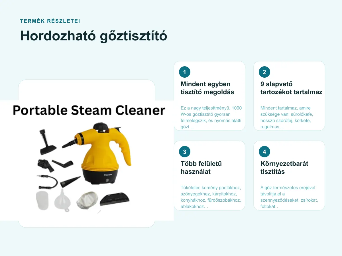9 alapvető tartozékot tartalmaz