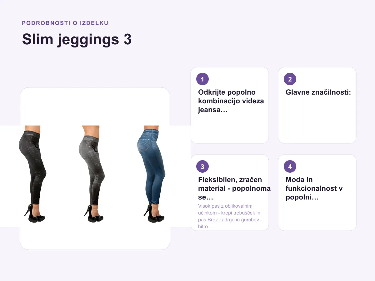 Podrobnosti o izdelku: Slim jeggings 3