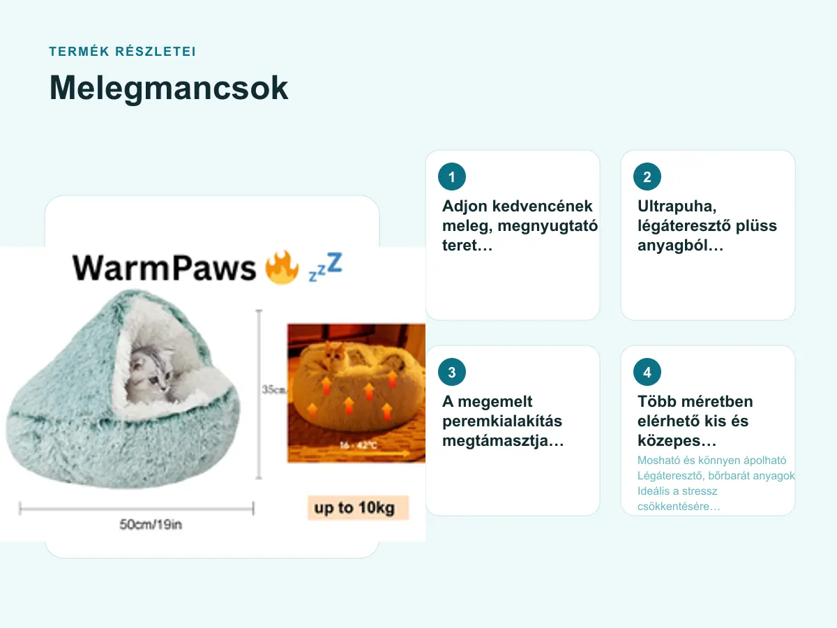 Termék részletei: Melegmancsok 🔥 💤