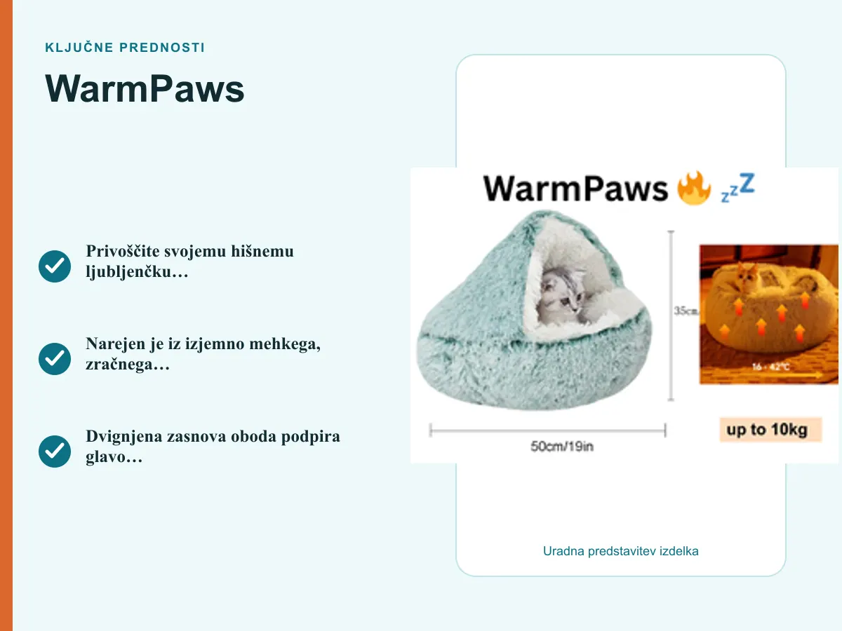 Ključne prednosti: WarmPaws 🔥 💤