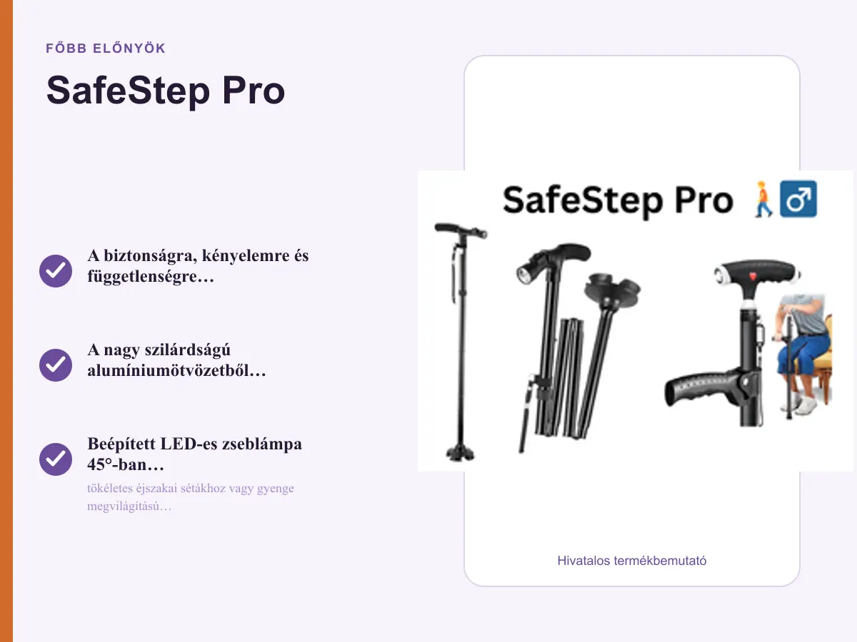 Főbb előnyök: SafeStep Pro 🚶‍♂️