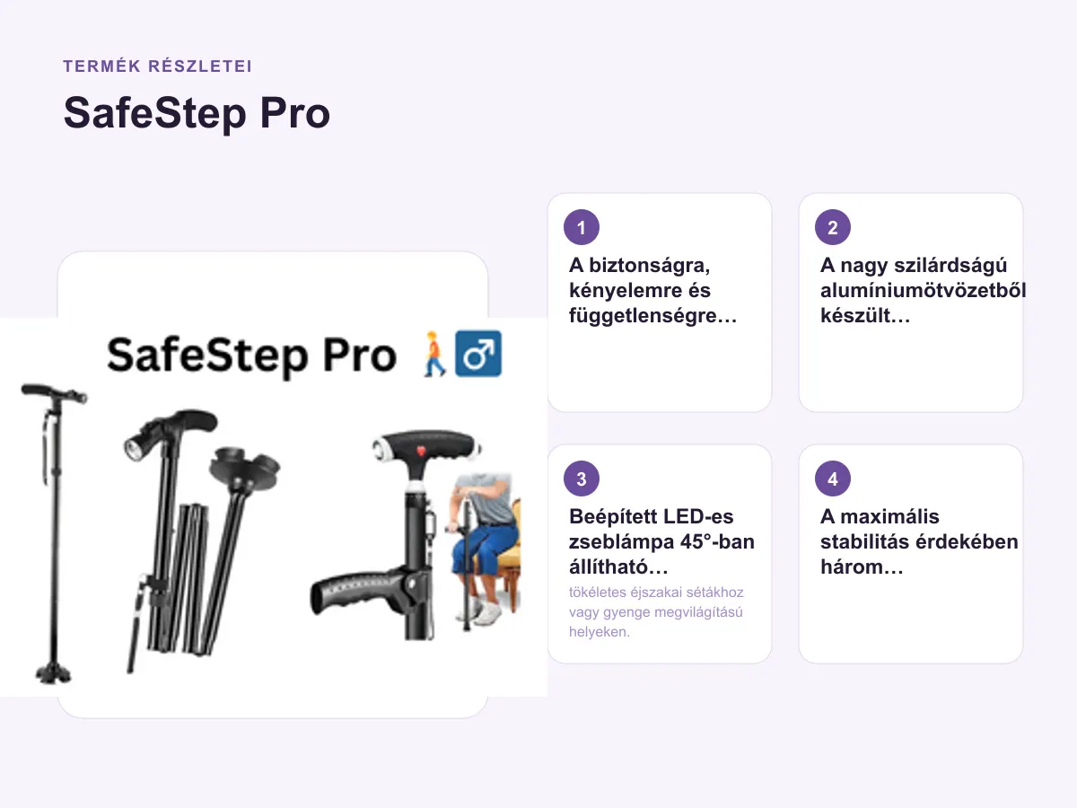 Termék részletei: SafeStep Pro 🚶‍♂️