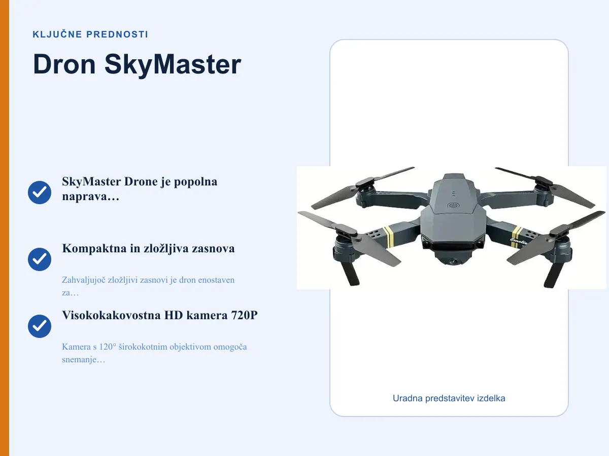 Ključne prednosti: Dron SkyMaster