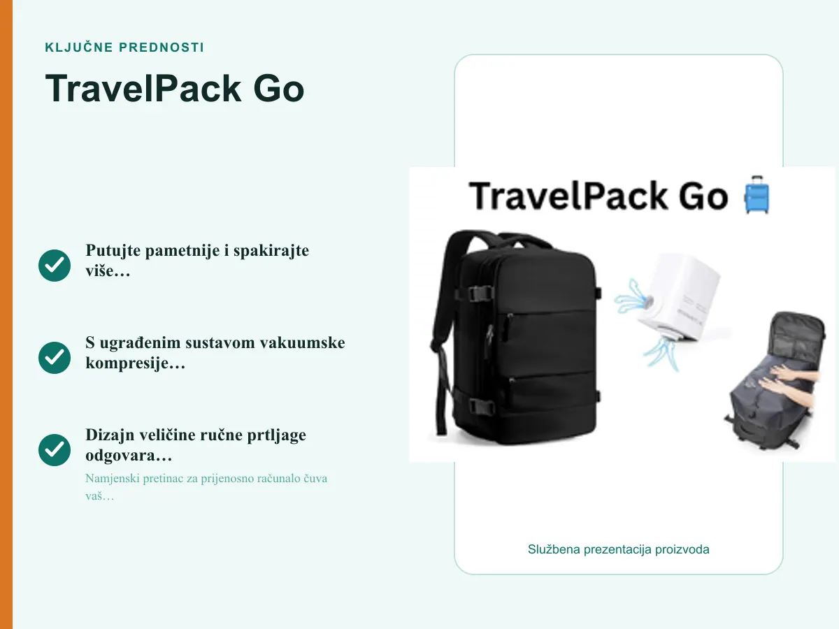 Ključne prednosti: TravelPack Go