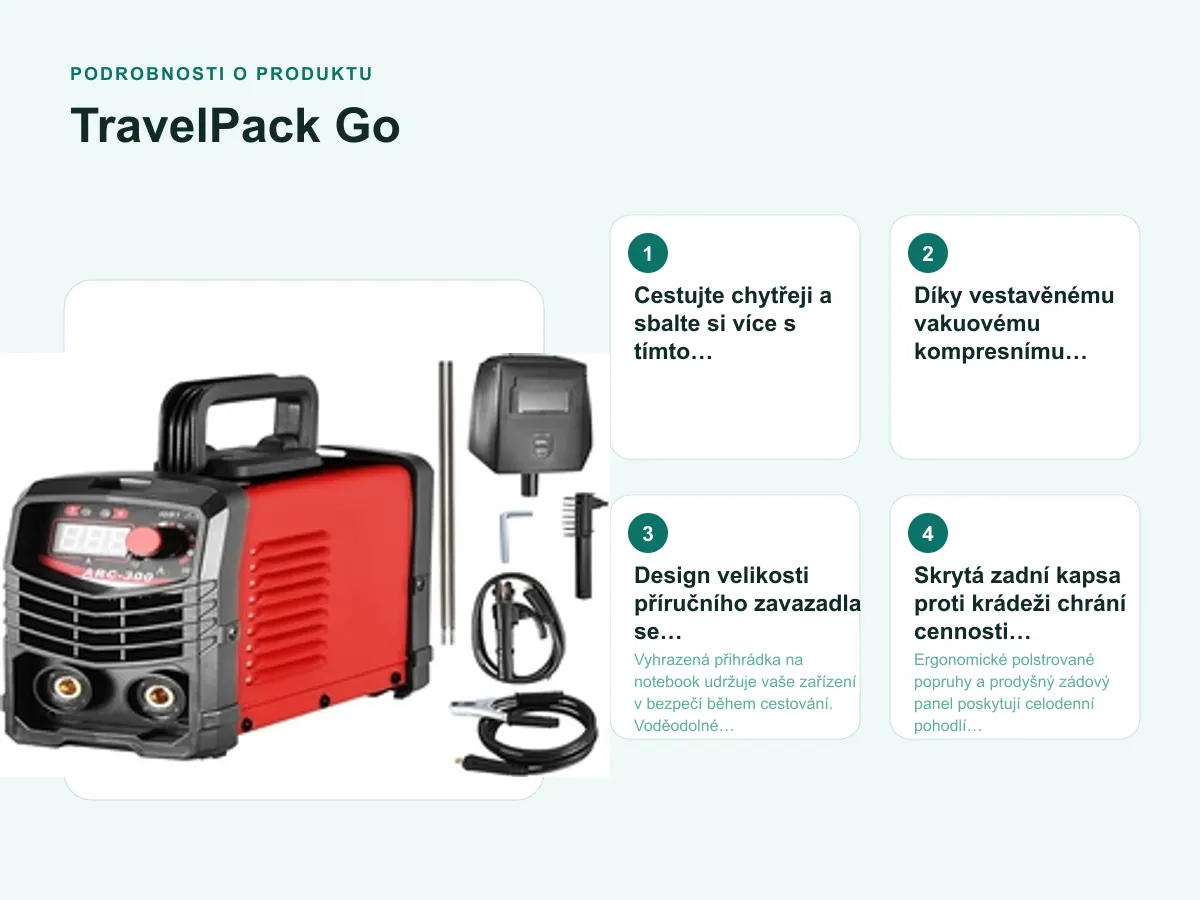 Podrobnosti o produktu: TravelPack Go