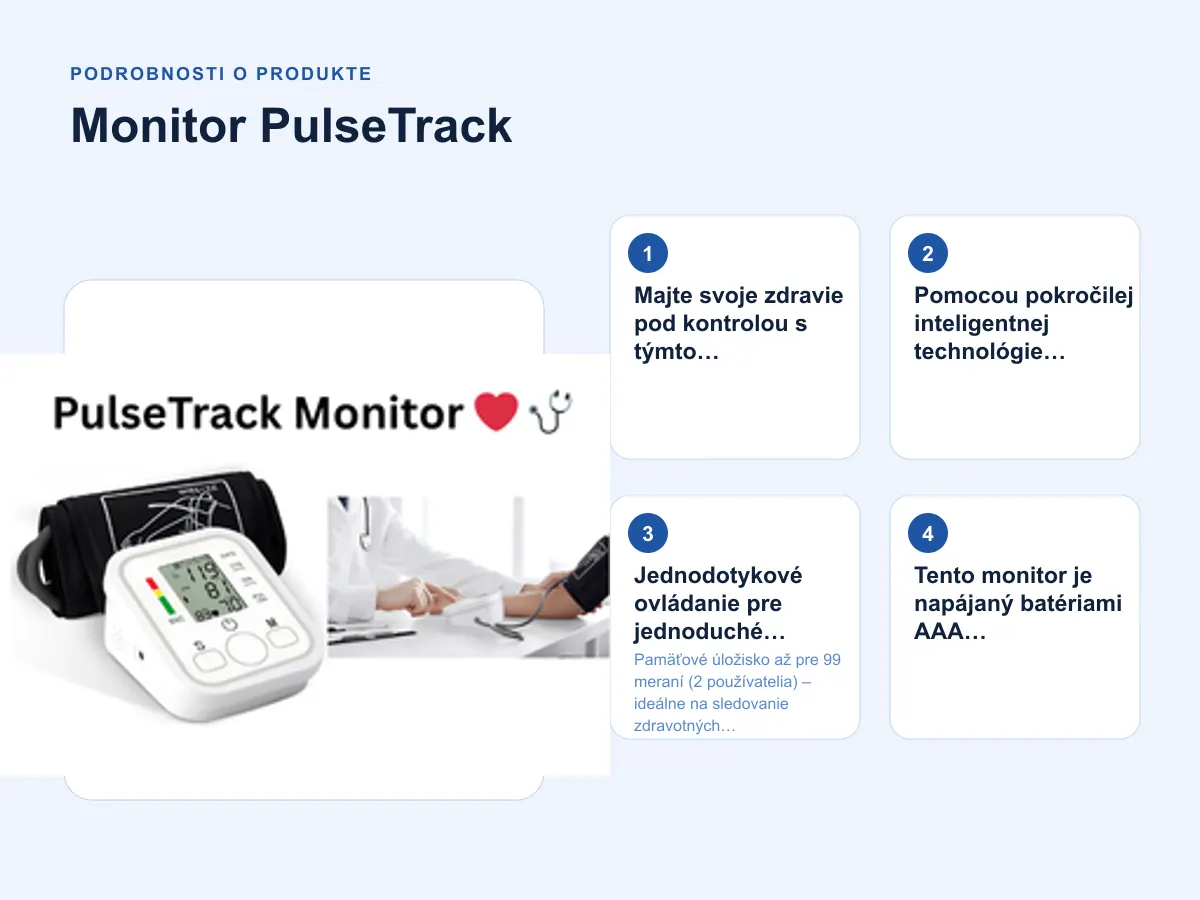 Podrobnosti o produkte: Monitor PulseTrack