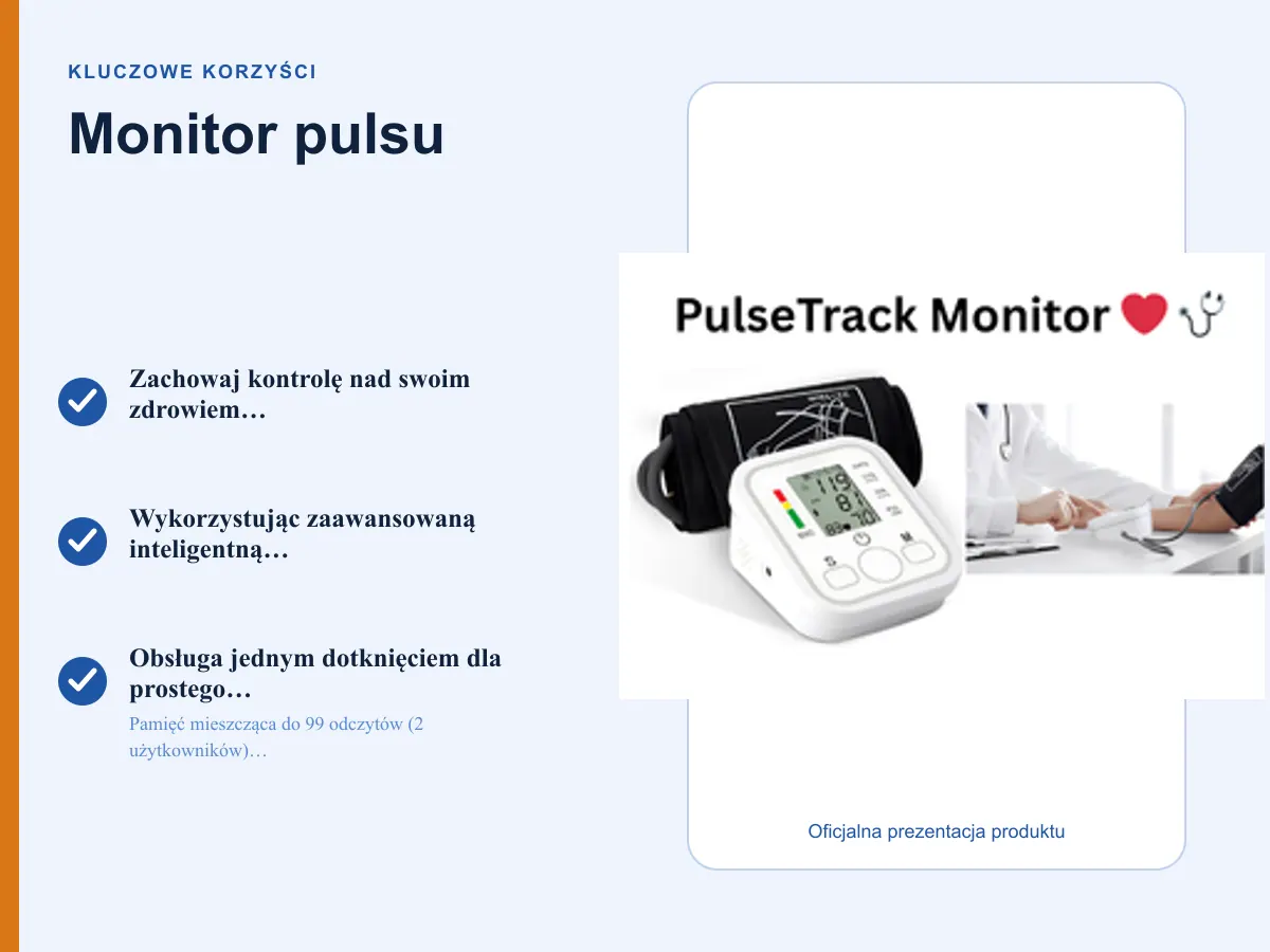 Kluczowe korzyści: Monitor pulsu