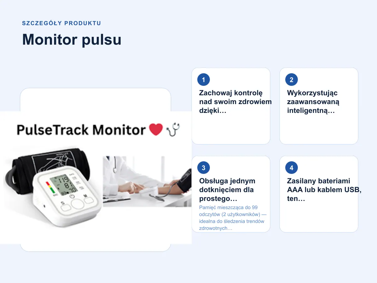 Szczegóły produktu: Monitor pulsu
