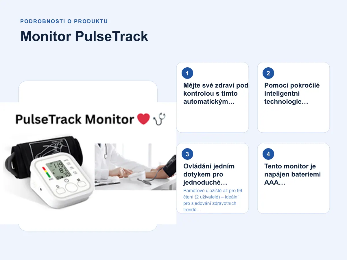 Podrobnosti o produktu: Monitor PulseTrack