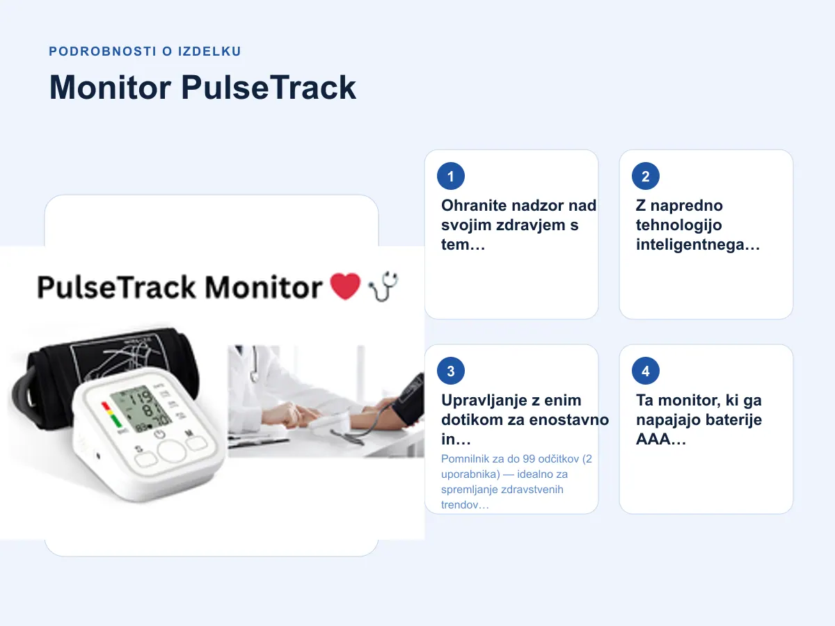 Podrobnosti o izdelku: Monitor PulseTrack
