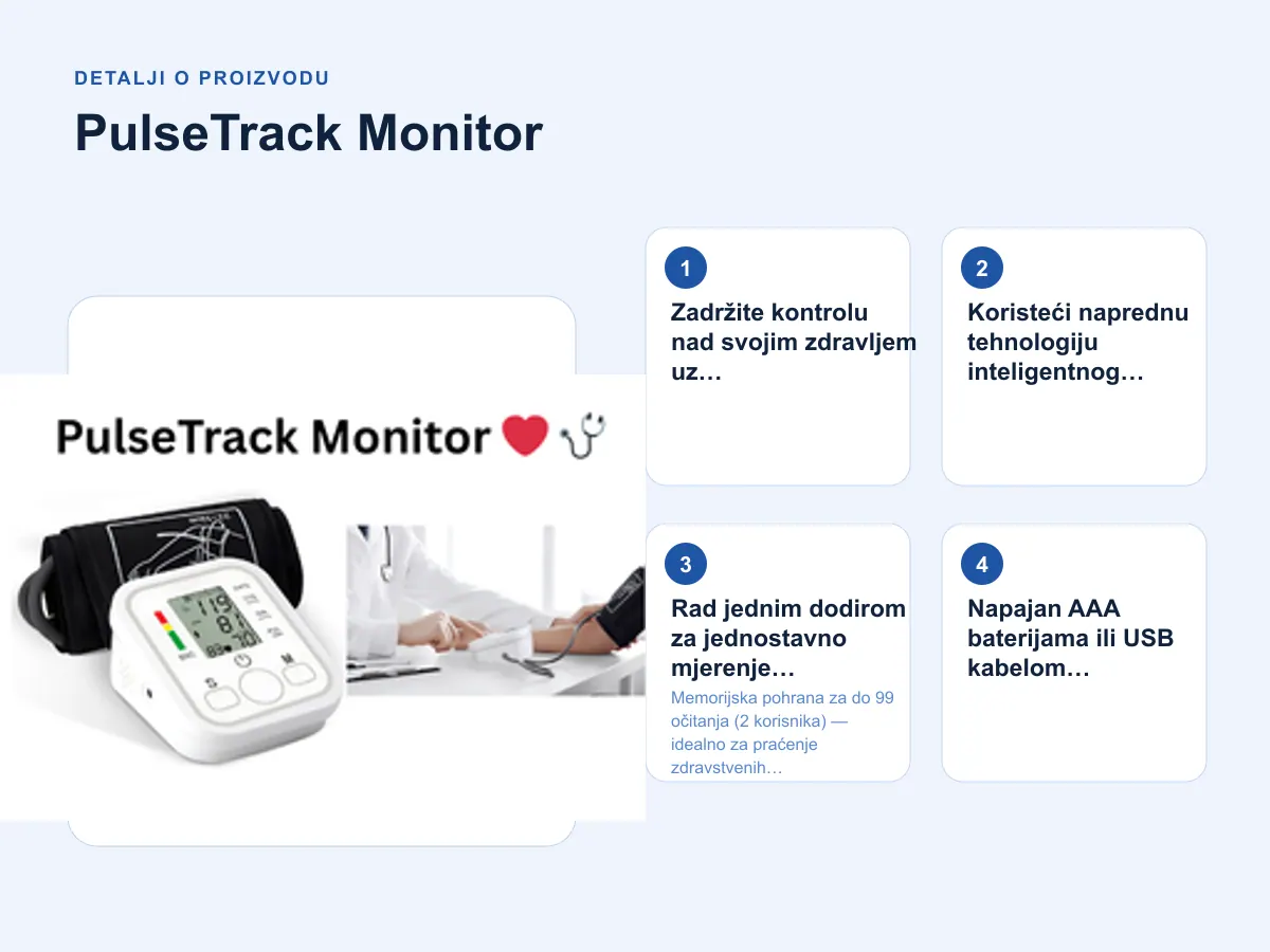 Detalji o proizvodu: PulseTrack Monitor