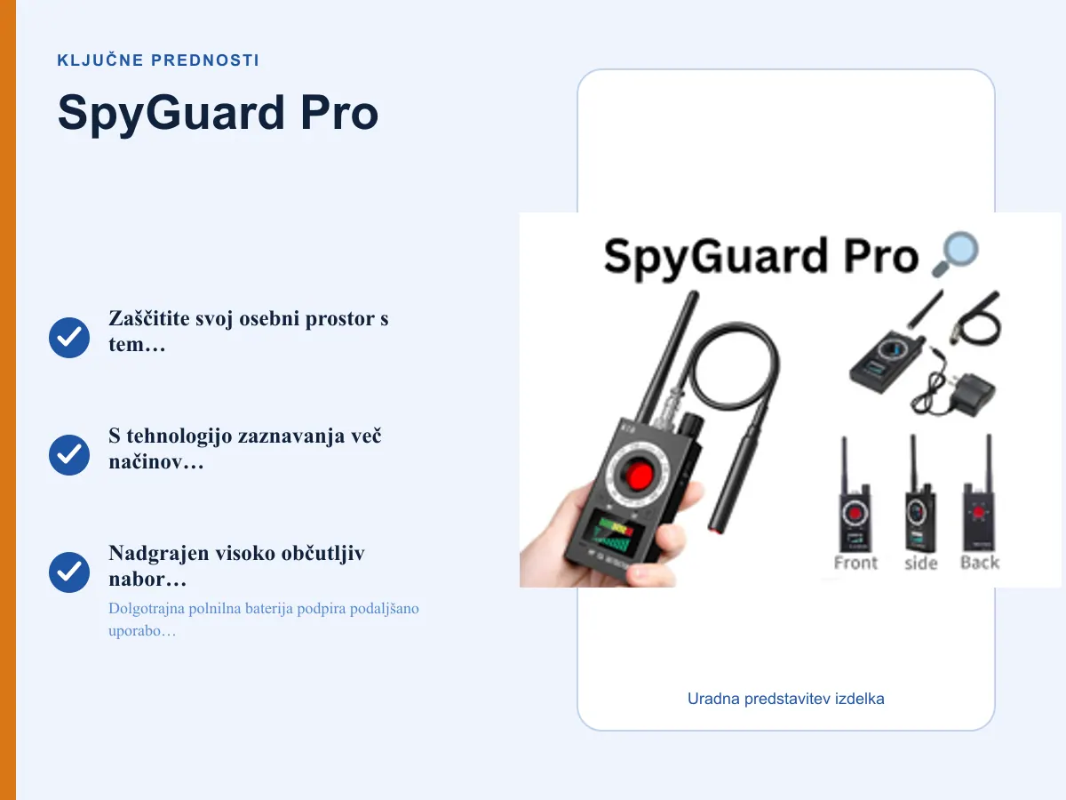 Ključne prednosti: SpyGuard Pro