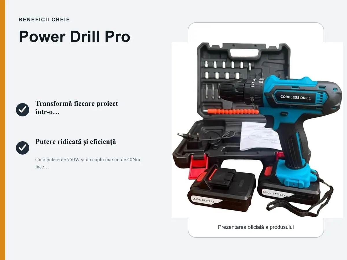 Beneficii cheie: Power Drill Pro
