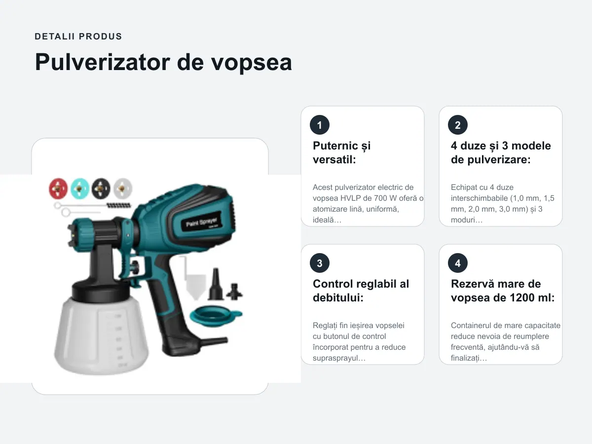 Detalii produs: Pulverizator de vopsea