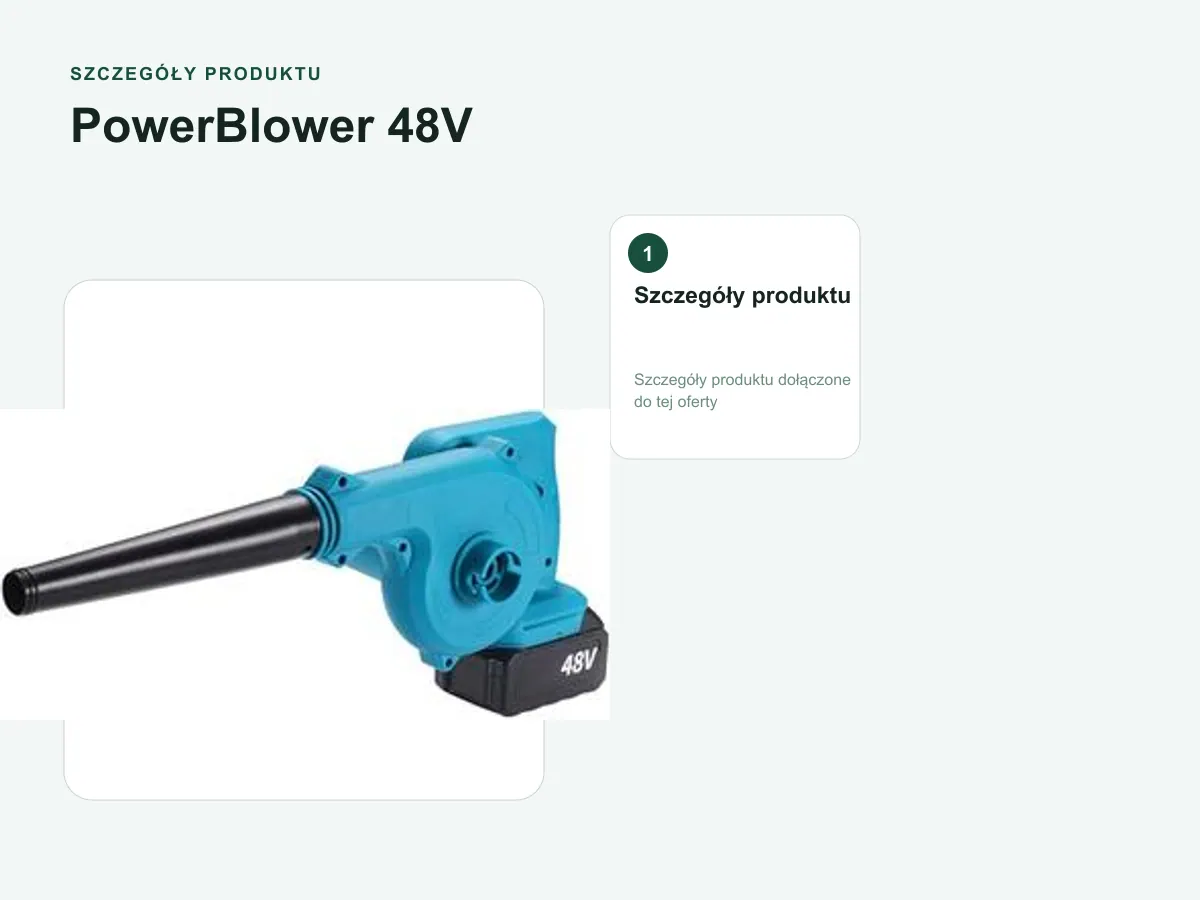 Szczegóły produktu: PowerBlower 48V
