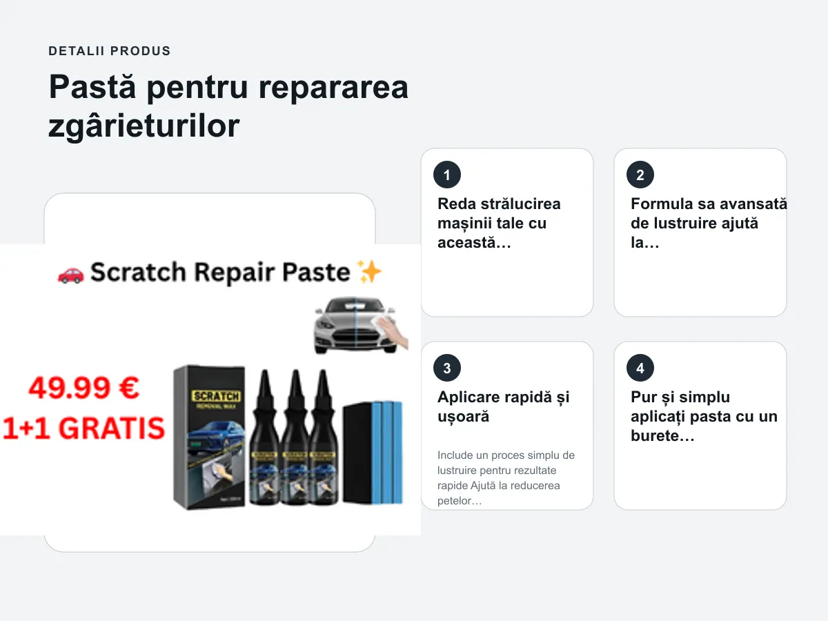 Detalii produs: Pastă pentru repararea zgârieturilor