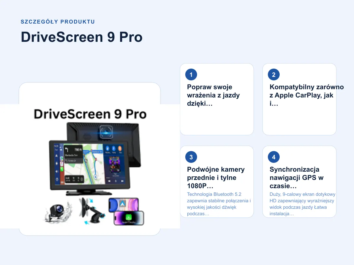 Szczegóły produktu: DriveScreen 9 Pro