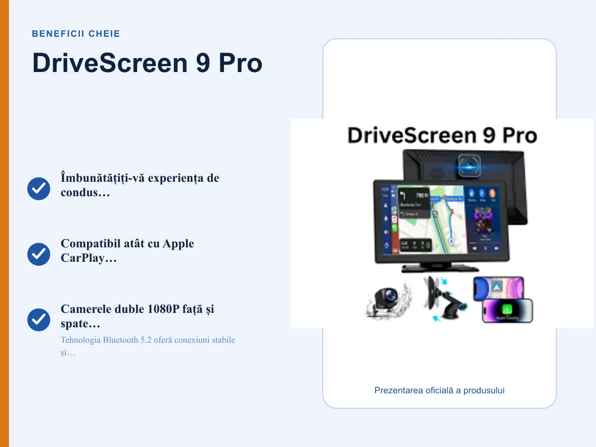 Beneficii cheie: DriveScreen 9 Pro